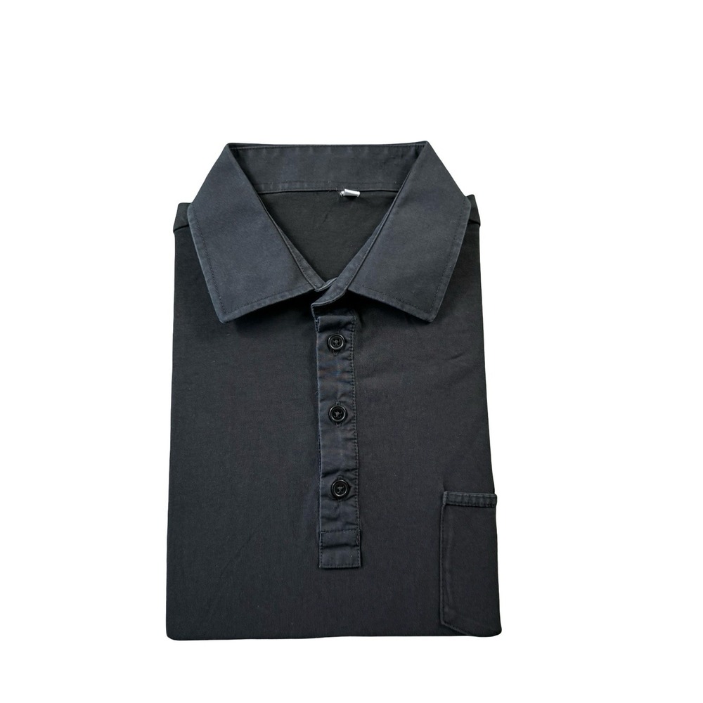 State & Liberty Mens Black Performance Short Sleeve Athletic Polo Shirt Size L